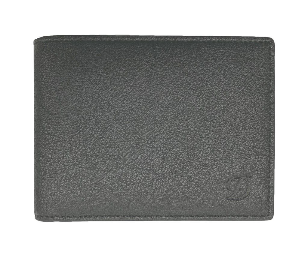 Grey Leather Wallet (8 Credit Card Slots)